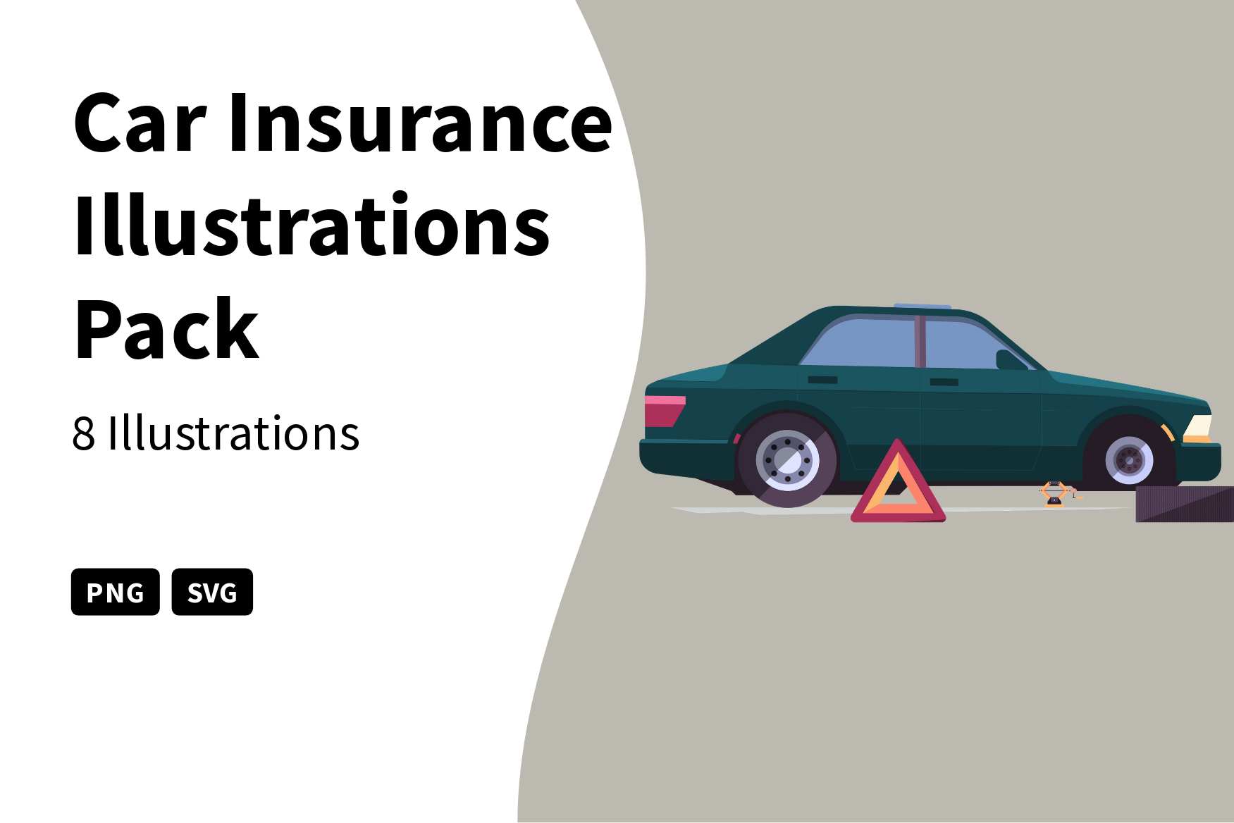 Illustration depicting different car insurance coverage types