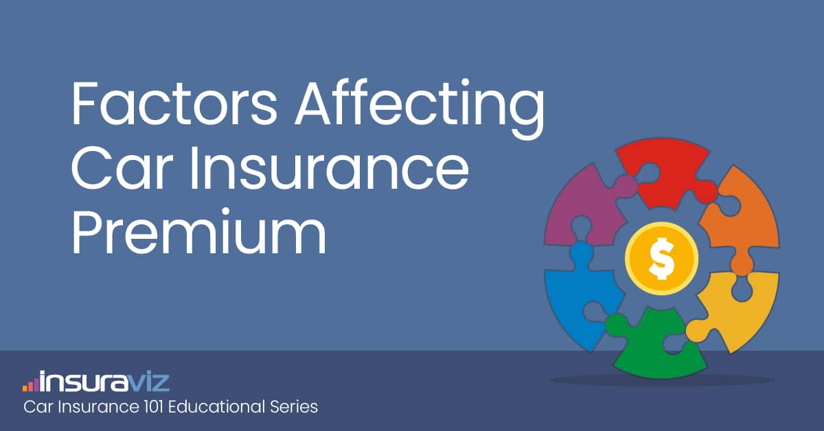 factors affecting car insurance premium price infographic